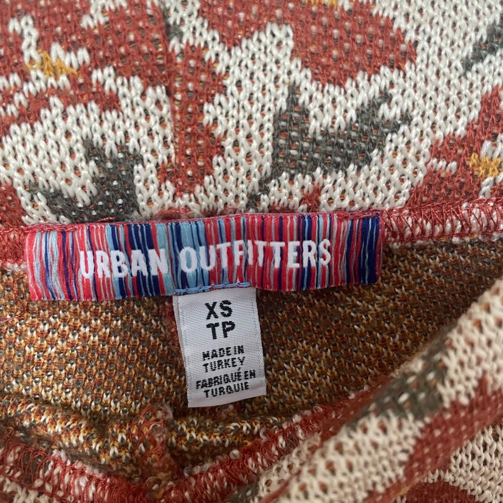 Urban Outfitters Floral Knit Flare Pants - Picture 2 of 6